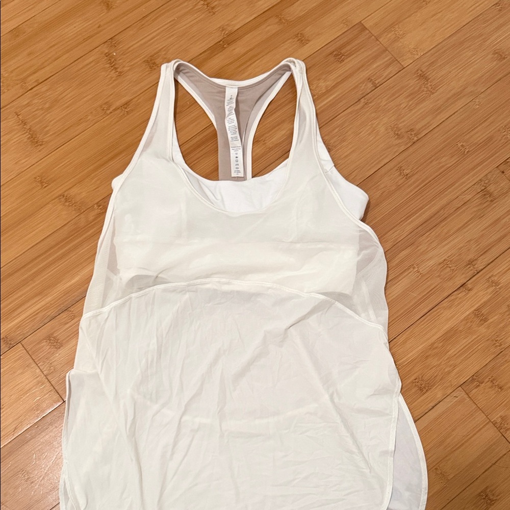 Lululemon Athletica White Racerback Tank Top